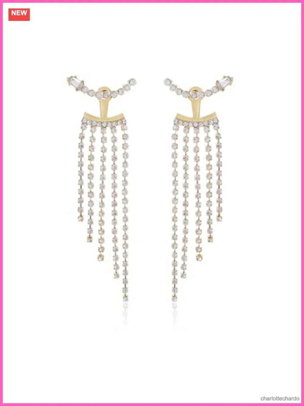 Rhinestone Tassel Dangle Drop Earrings French Wire Wedding Prom Jewelry